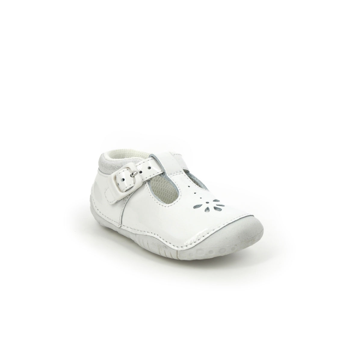 Start Rite - Baby Bubble In White Patent 0773-14F In Size 2.5 In Plain White Patent First And Baby Shoes  In White Patent For kids