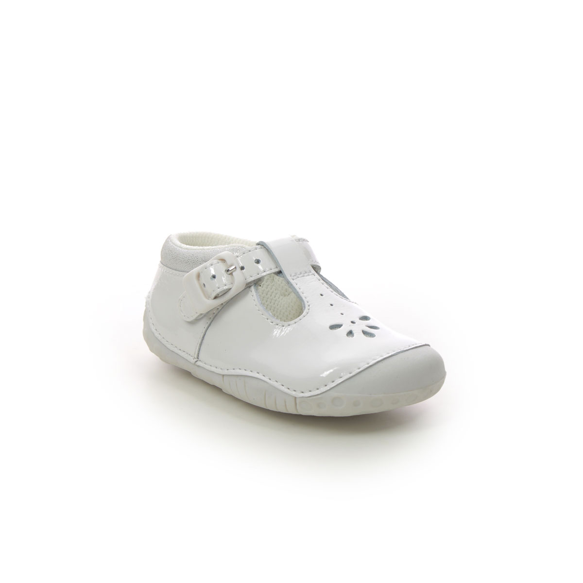 Start Rite - Baby Bubble In White Patent 0773-14G In Size 2.5 In Plain White Patent First And Baby Shoes  In White Patent For kids