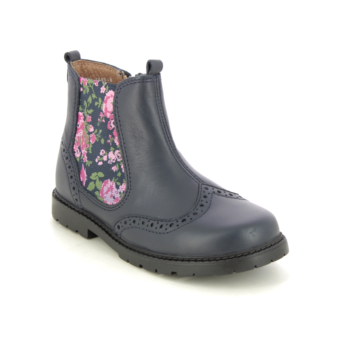 Start Rite Chelsea Navy leather Kids Girls Boots 1445-86F in a Plain Leather in Size 10.5