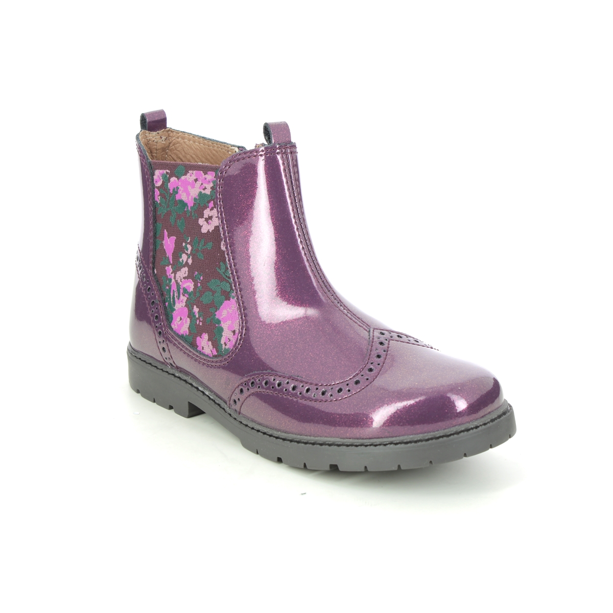 Start Rite - Chelsea In Purple 1727-16F In Size 1.5 In Plain Purple Girls Boots  In Purple For kids