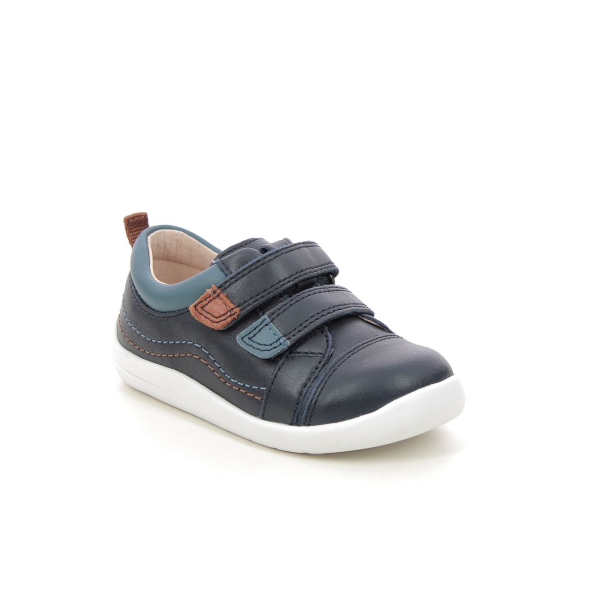 Start Rite Clubhouse Jojo Navy Leather Kids Boys Toddler Shoes 0800-96F in a Plain Leather in Size 7