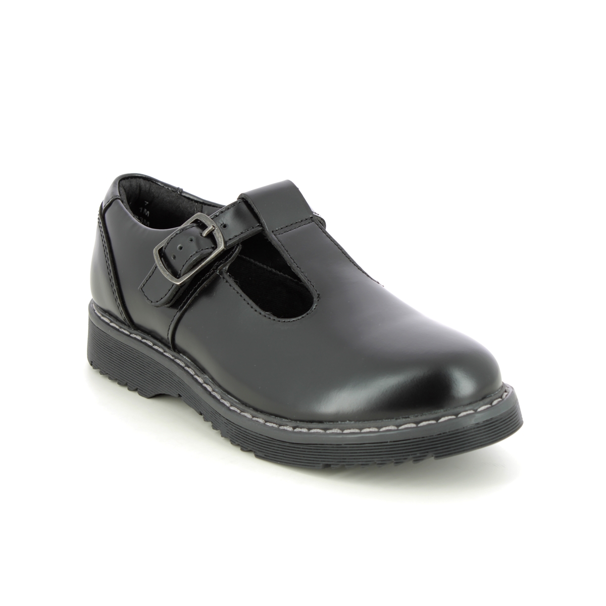 Start Rite - Envisage T Bar In Black Leather 3524-76F In Size 36 In Plain Black Leather For School Girls Shoes  In Black Leather For kids