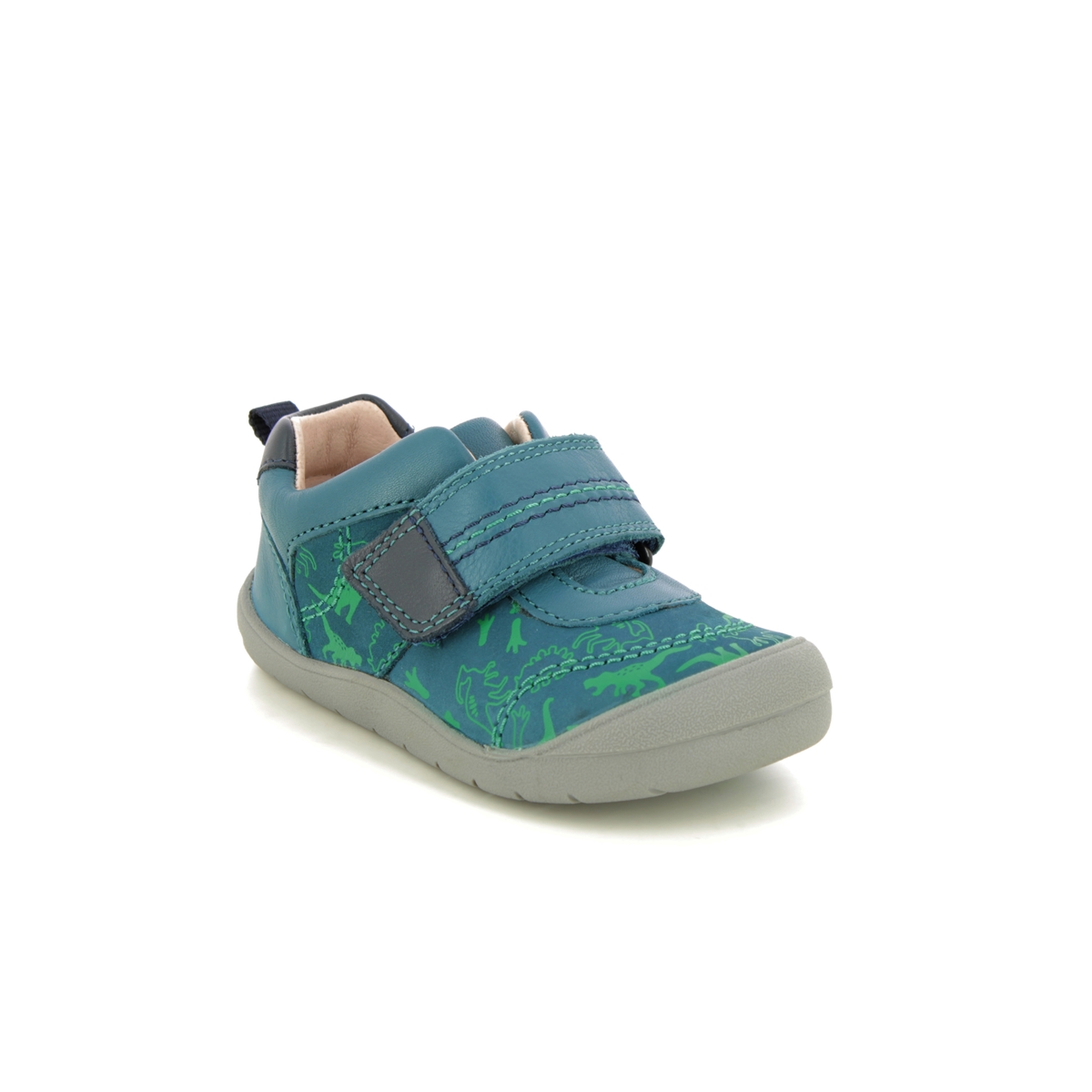 Start Rite - Footprint In Teal Blue 0769-46F In Size 4.5 In Plain Teal Blue Boys First And Toddler Shoes  In Teal Blue For kids