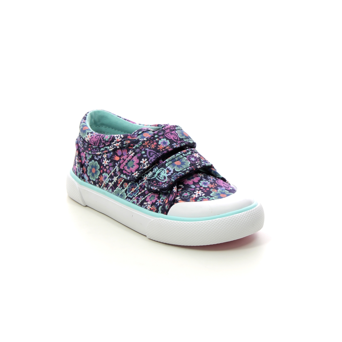 Start Rite Garden Canvas Navy Floral Kids toddler girls trainers 6194-96F in a Plain Canvas in Size 5.5