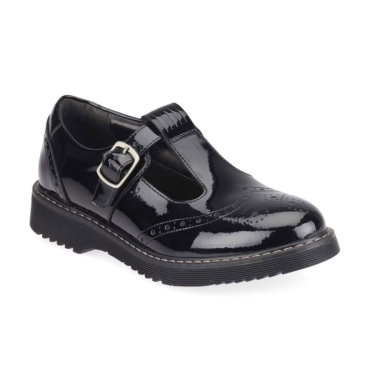 Start Rite - F Imagine T Bar In Black Patent 3510-3 In Size 35 In Plain Black Patent For School Girls Shoes  In Black Patent For kids