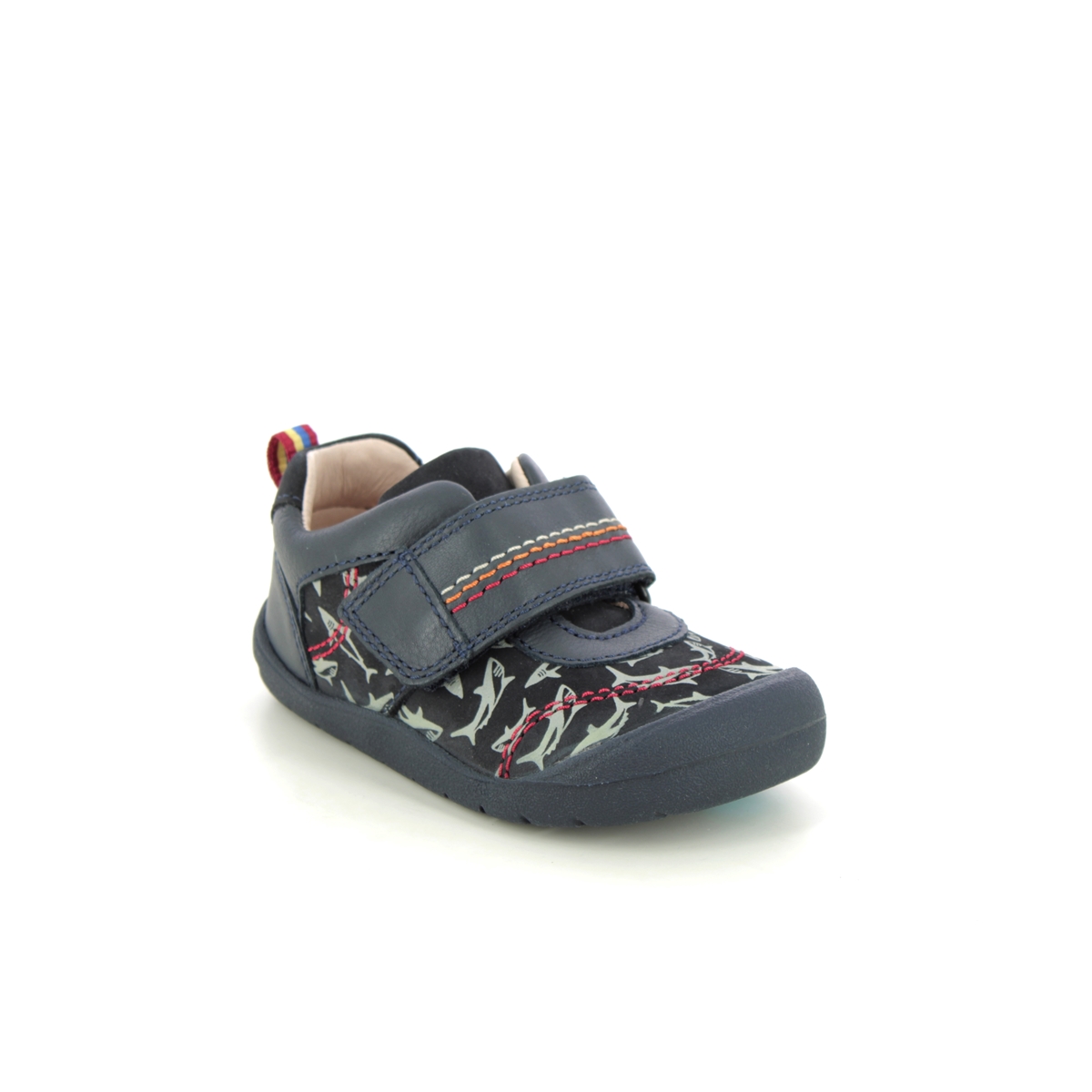 Start Rite - Jaws In Navy Nubuck 0782-97G In Size 4 In Plain Navy Nubuck Boys First And Toddler Shoes  In Navy Nubuck For kids
