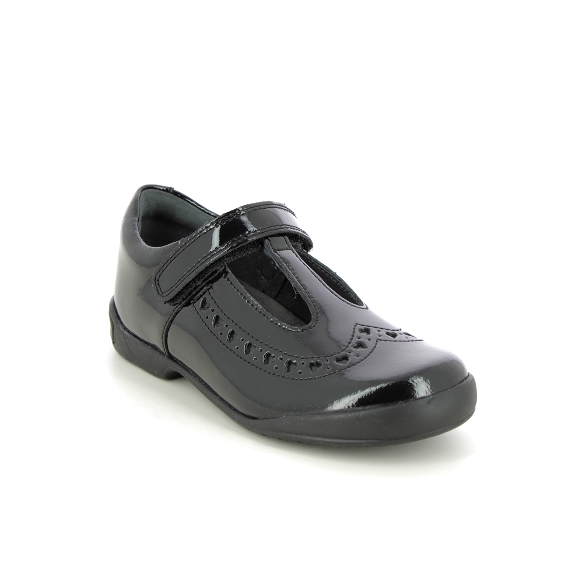 Start Rite Leapfrog Black patent Kids girls school shoes 2789-36F in a Plain Leather in Size 2