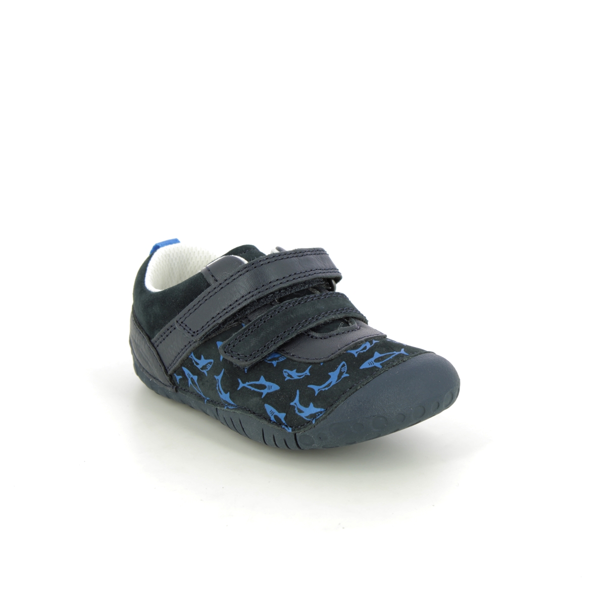 Start Rite - Little Fin In Navy Leather 0777-96F In Size 3.5 In Plain Navy Leather Boys First And Toddler Shoes  In Navy Leather For kids