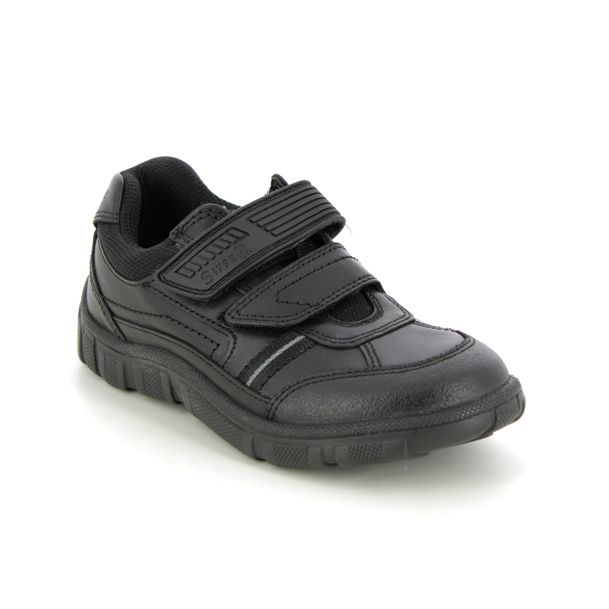 Start Rite - Luke 2V In Black Leather 2273-76F In Size 3.5 In Plain Black Leather For School Boys Shoes  In Black Leather For kids