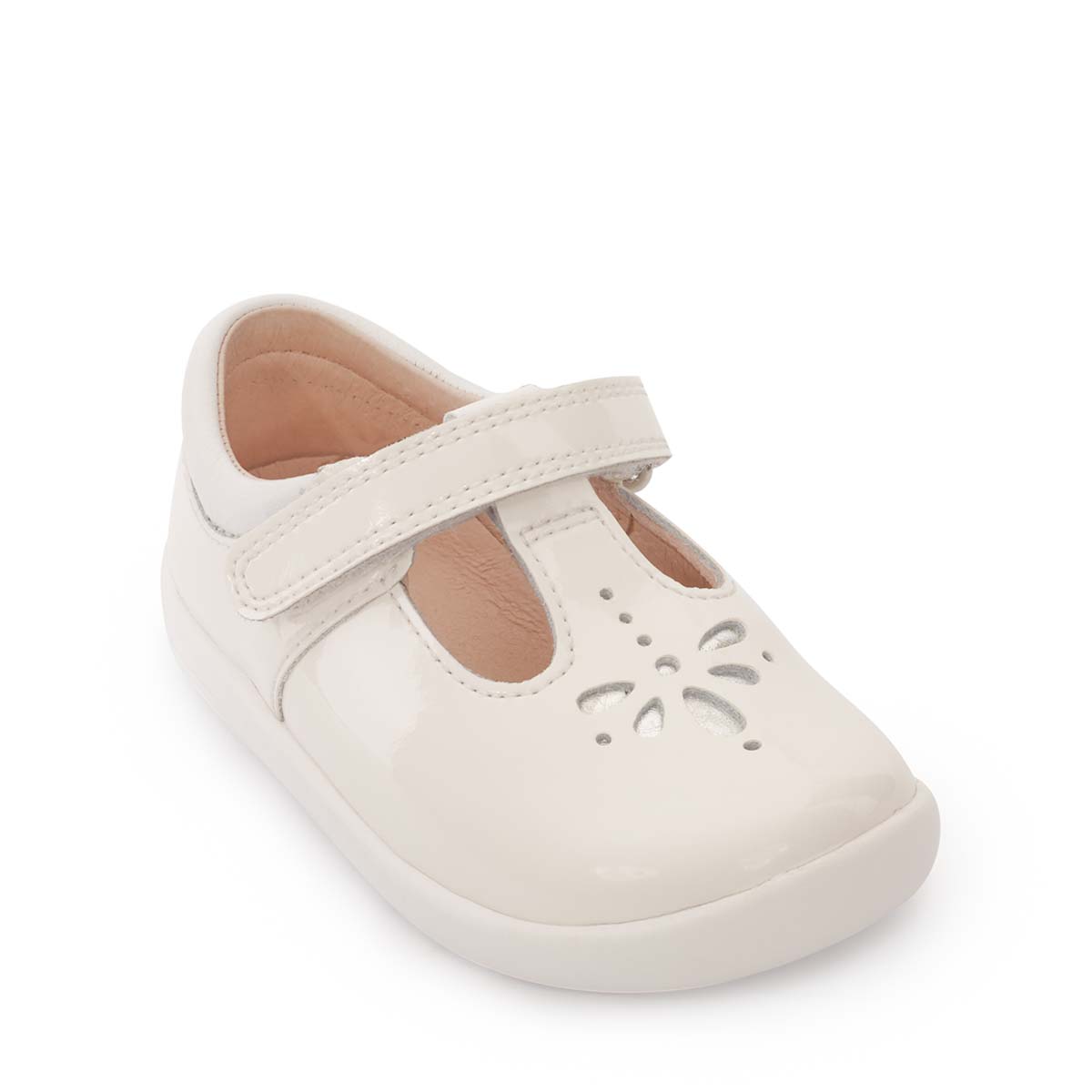 Start Rite - Puzzle In White Patent 0779-14F In Size 4 In Plain White Patent Boys First And Toddler Shoes  In White Patent For kids