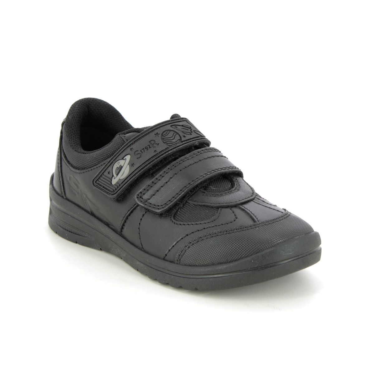 Start Rite - Rocket 2V In Black Leather 2797-75E In Size 10.5 In Plain Black Leather For School Boys Shoes  In Black Leather For kids