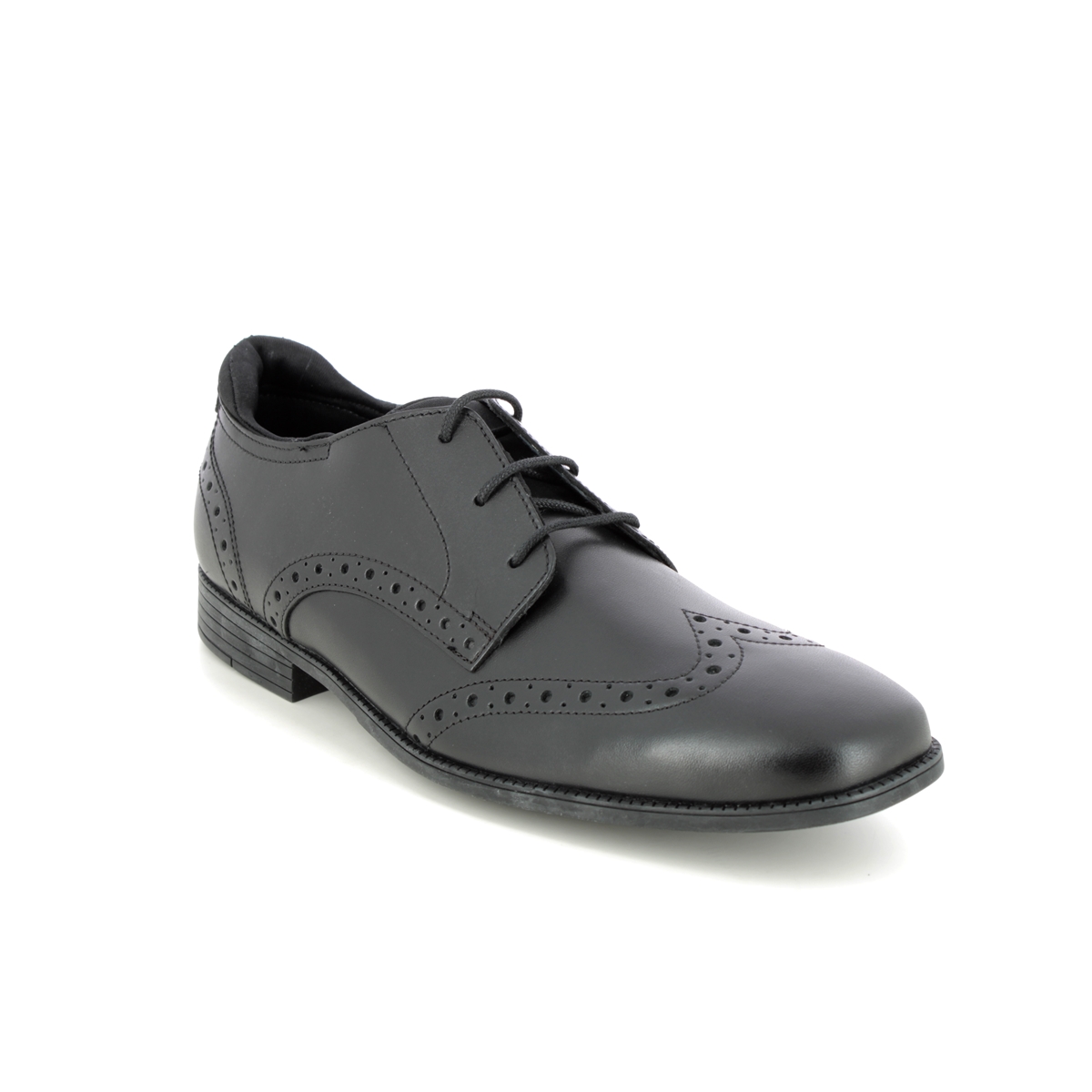 Start Rite - Tailor In Black Leather 2792-76F In Size 4.5 In Plain Black Leather For School Boys Shoes  In Black Leather For kids