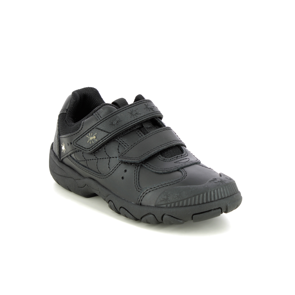 Start Rite Tarantula Black leather Kids Boys Shoes 2272-76F in a Plain Leather in Size 1.5