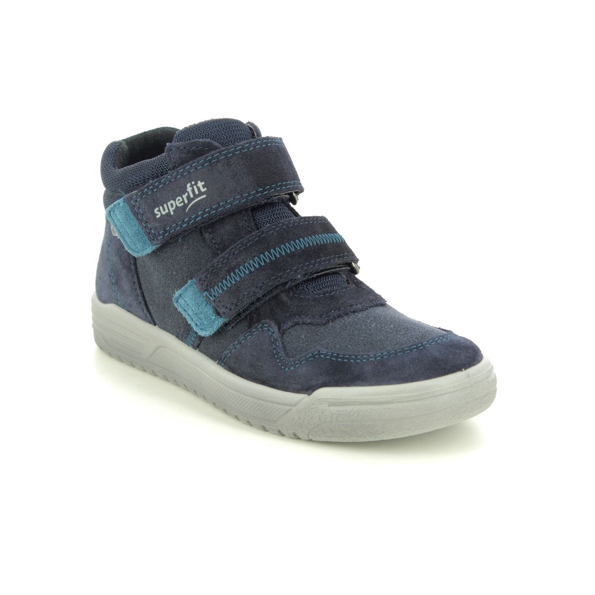 Superfit Earth Gtx Vel Navy Suede Kids Boys Boots 1009057-8000 In Size 31 In Plain Navy Suede For kids
