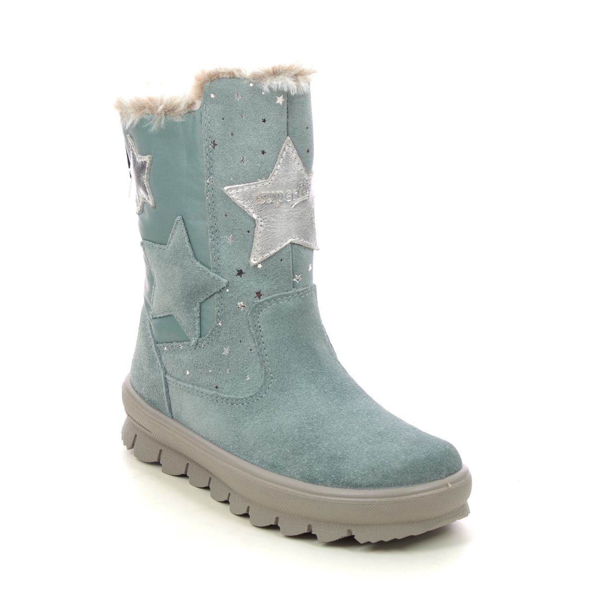 Superfit Flavia Star Gtx Blue Suede Kids Girls Boots 1000219-7500 In Size 26 In Plain Blue Suede For kids