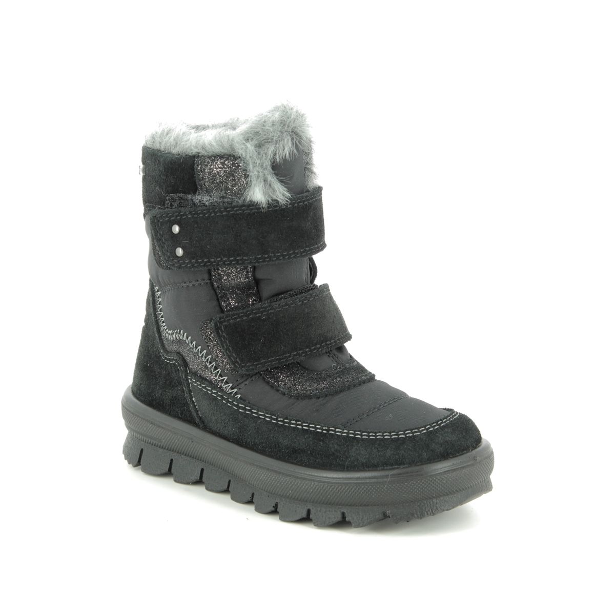 Superfit Flavia Vel Gtx Black Suede Kids Toddler Girls Boots 09214-00 In Size 31 In Plain Black Suede For kids