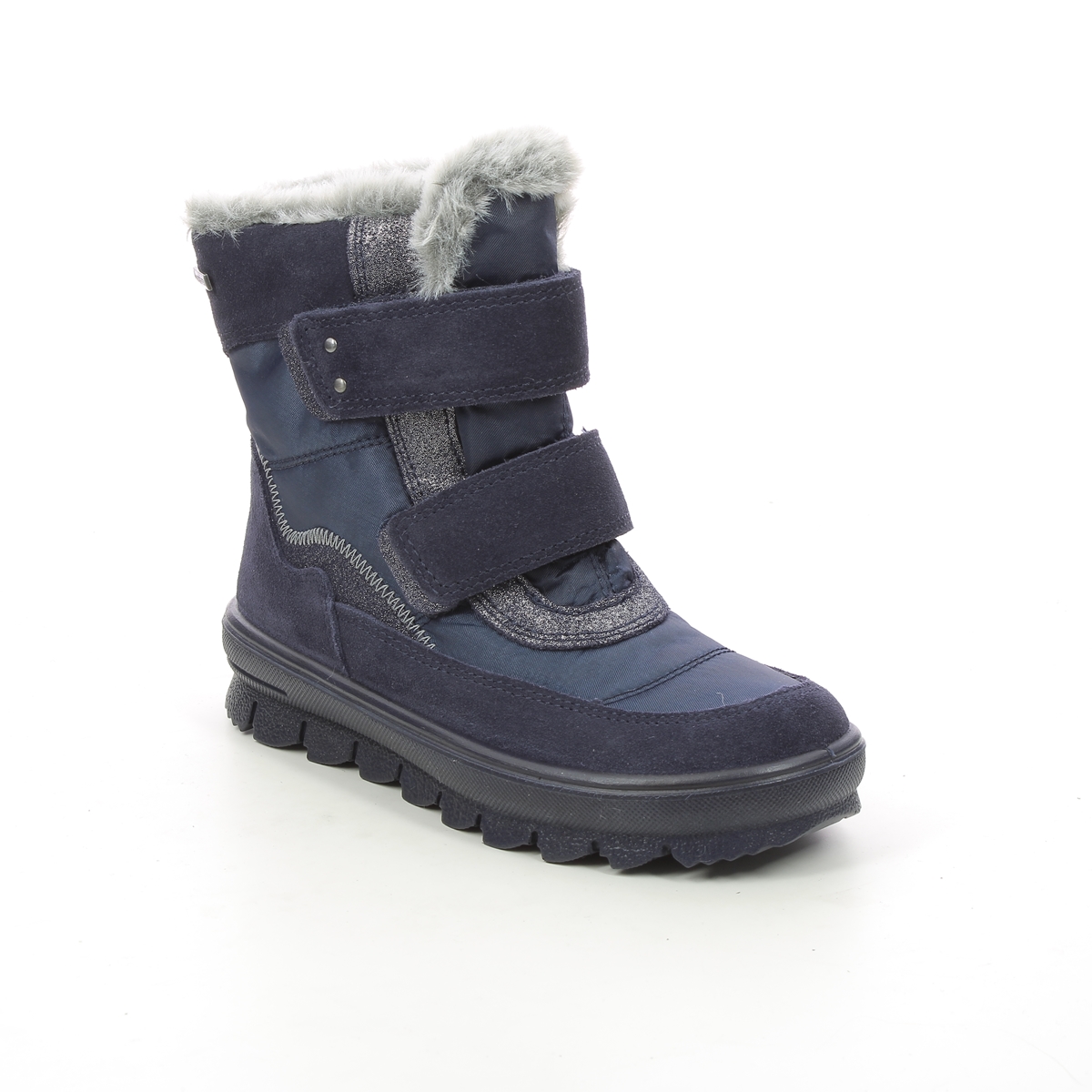 Superfit Flavia Vel Gtx Navy Suede Kids Girls Boots 1009214-8000 In Size 31 In Plain Navy Suede For kids