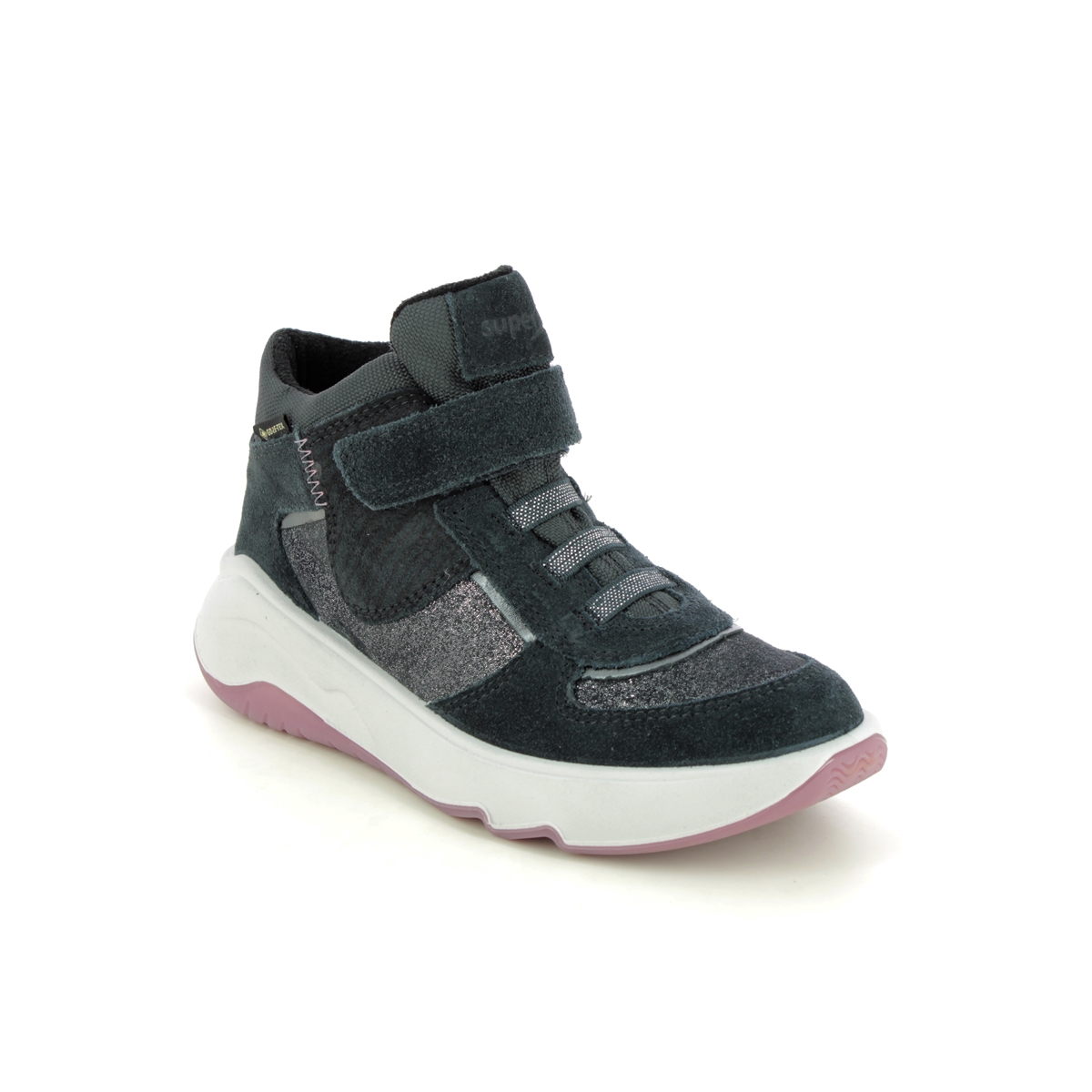 Superfit Melodie Ht Gtx Black Suede Kids Girls Trainers 1000632-2000 In Size 31 In Plain Black Suede For kids