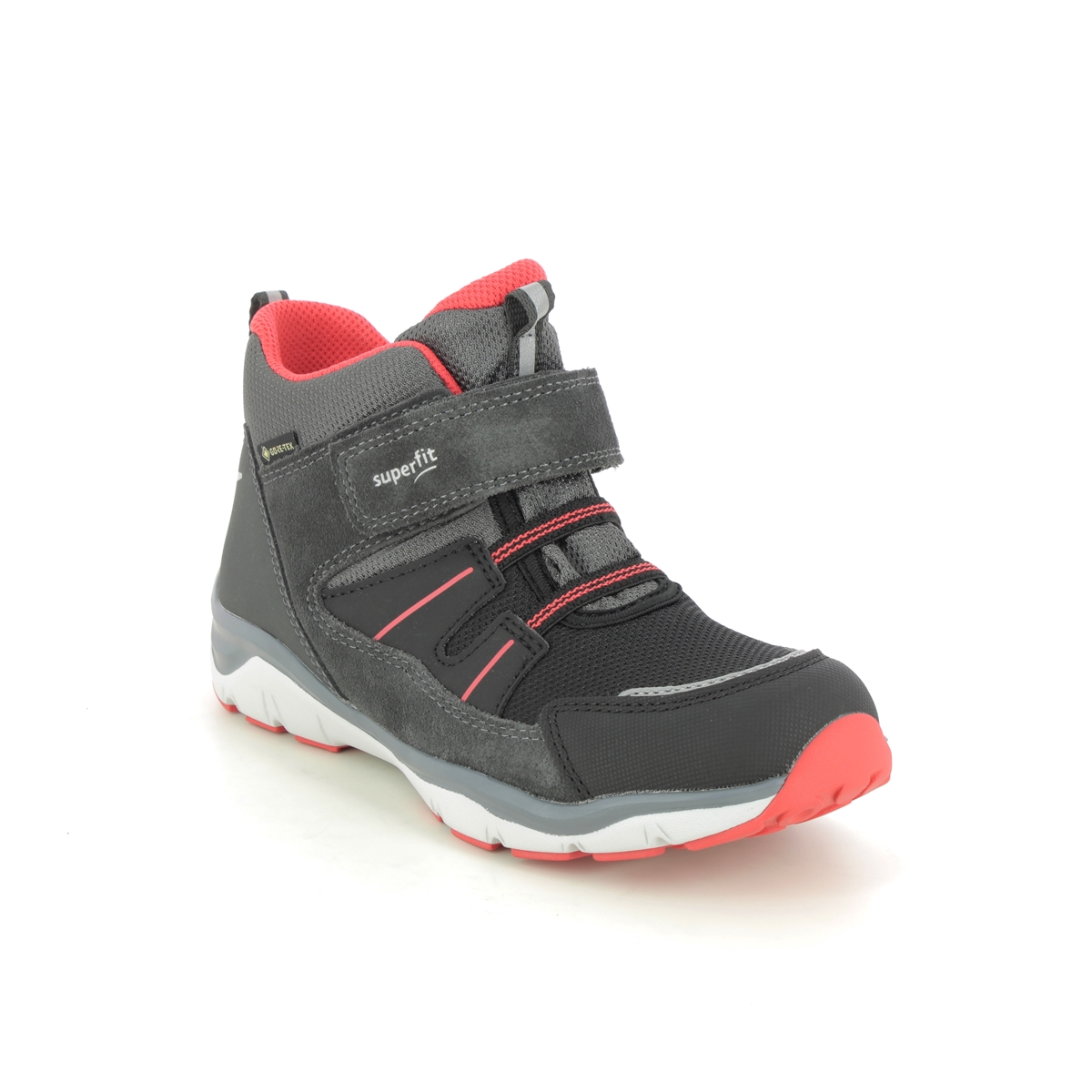 Superfit Sport5 Gore Tex Grey Red Kids boys boots 1000247-2000 in a Plain Leather and Textile in Size 35