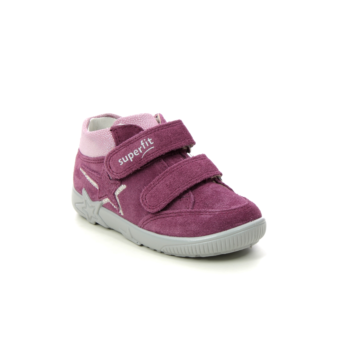 Superfit Starlight Ht 2v Pink suede Kids first shoes 1006443-5510 in a Plain Leather in Size 26