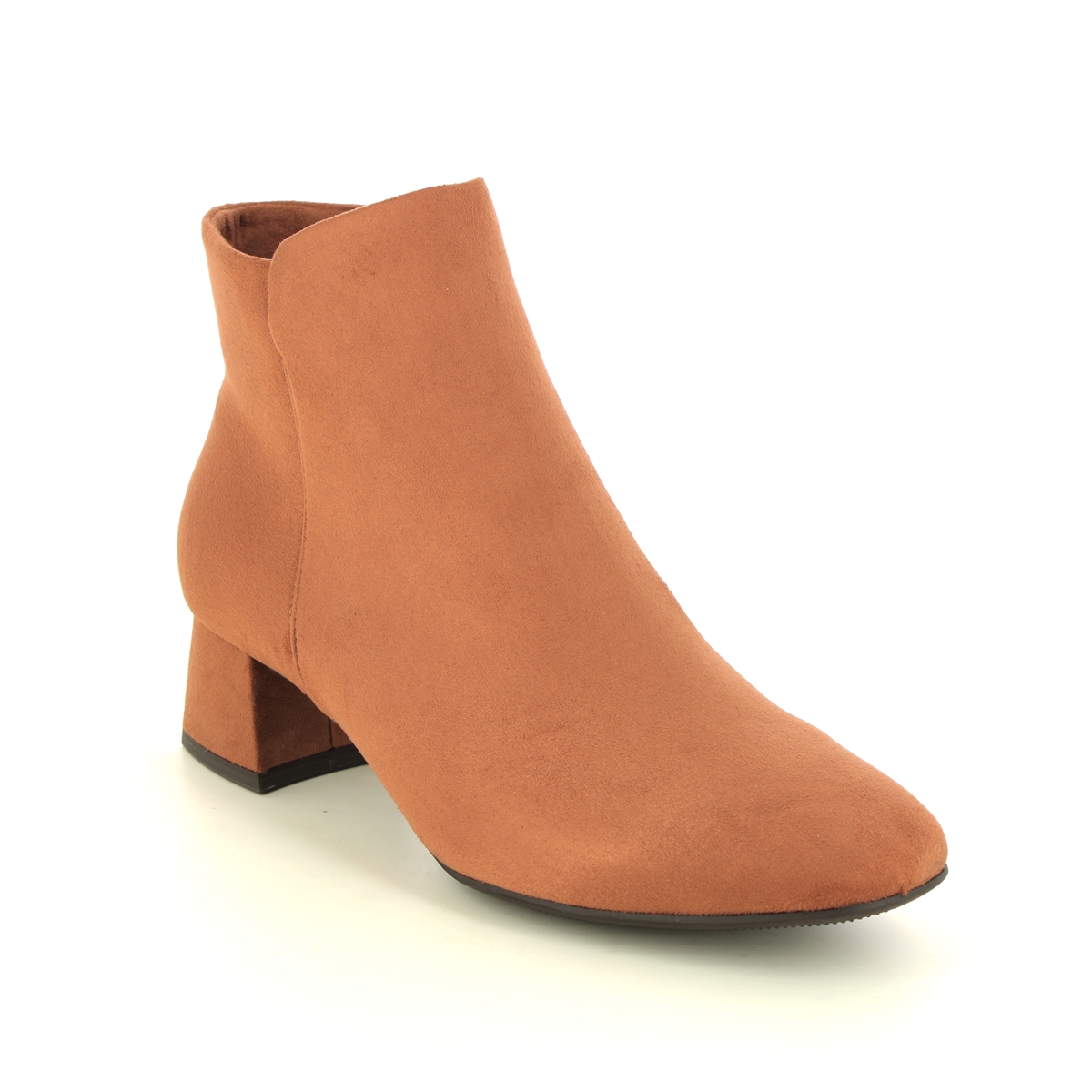 Tamaris Antonella Cognac Tan Womens Heeled Boots 25317-41-305 In Size 37 In Plain Cognac Tan