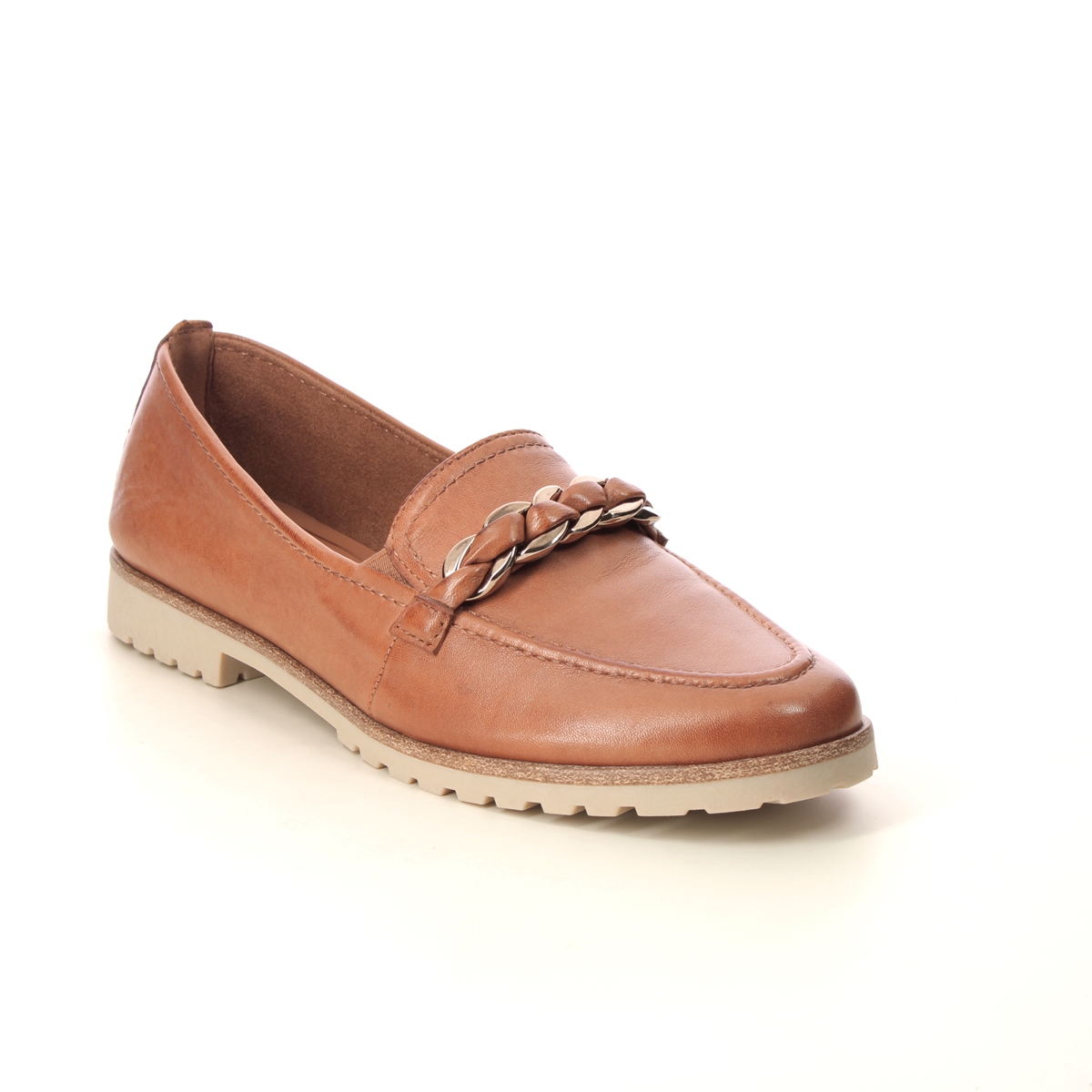 Tamaris Careen Loafer Tan Leather Womens loafers 24200-42-348 in a Plain Leather in Size 41