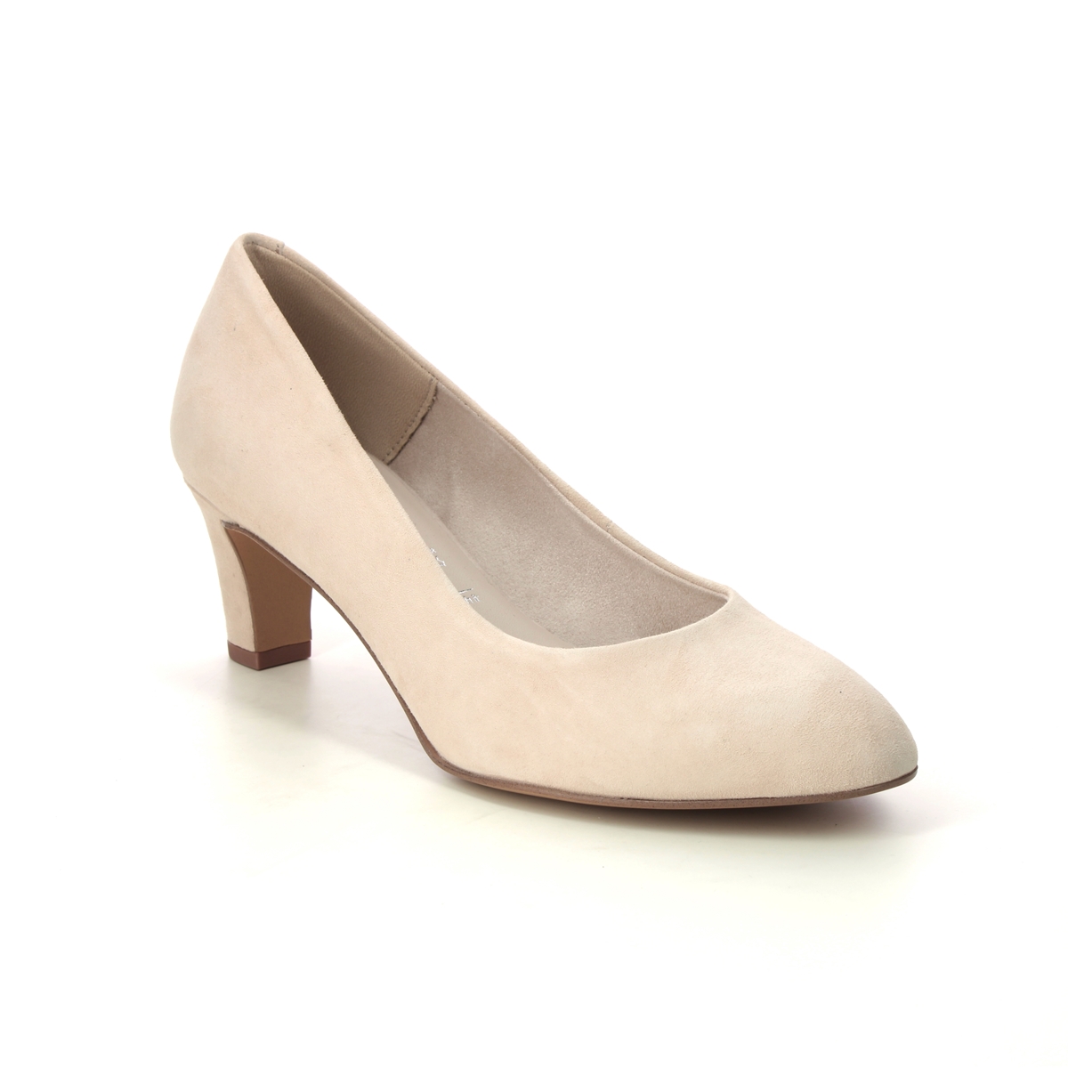 Tamaris Daenerys Nude Suede Womens Court Shoes 22420-42-233 in a Plain Leather in Size 39