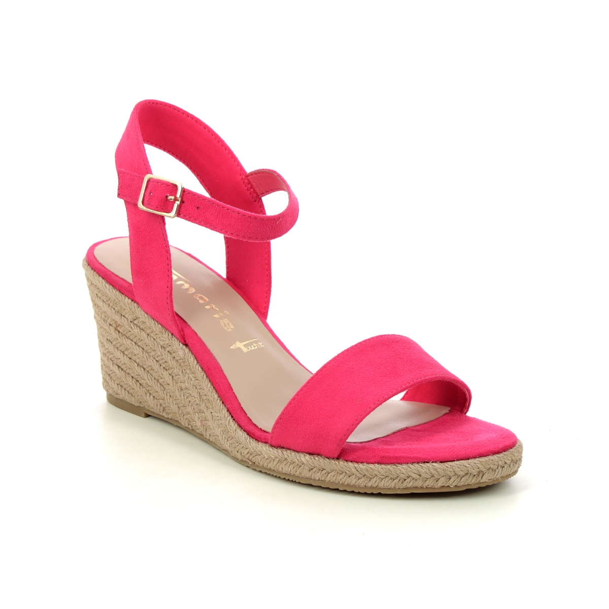 Tamaris Livia 91 Pink Womens Wedge Sandals 28300-42-510 in a Plain Textile in Size 37