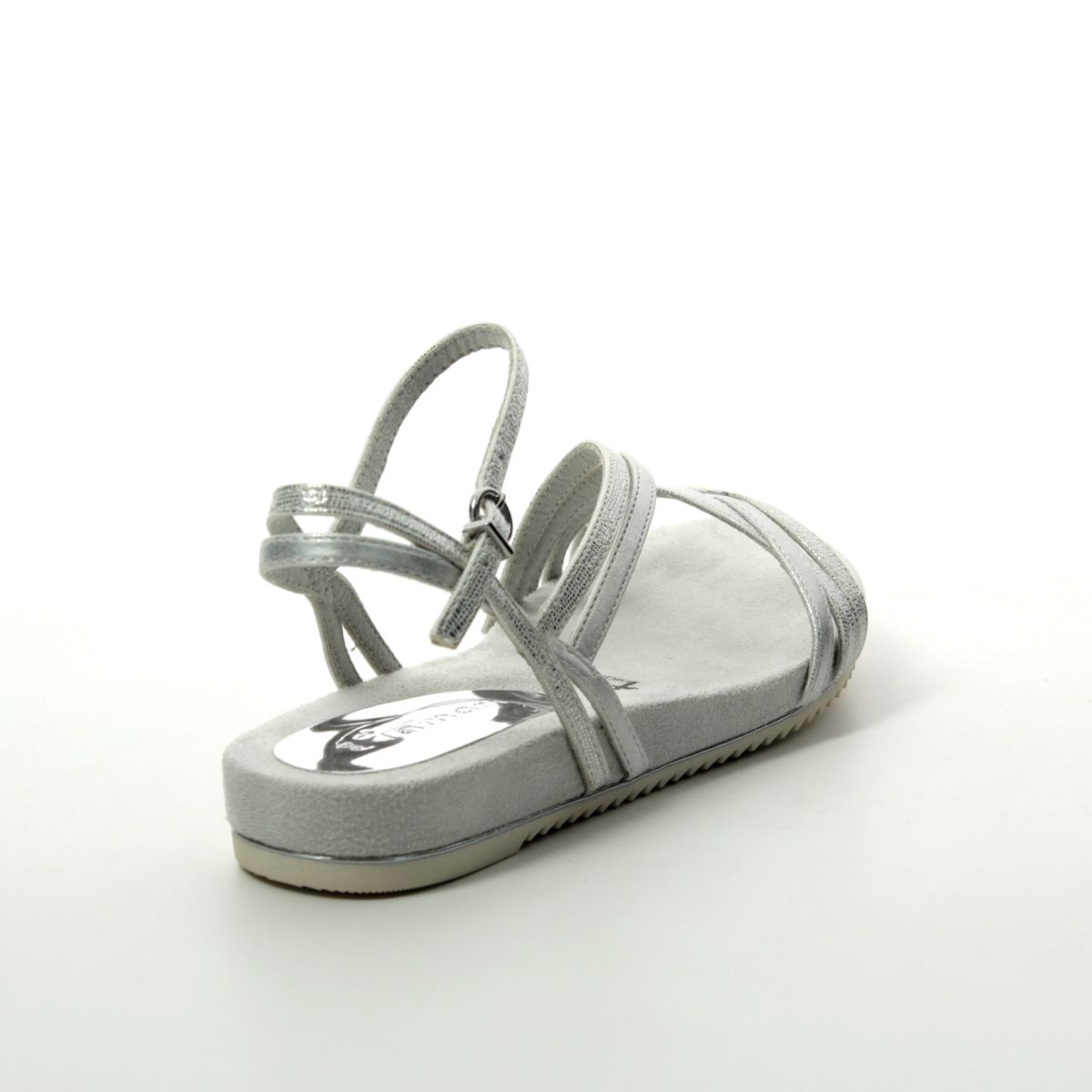 Tamaris Locusts 28112-22-106 Silver Flat Sandals