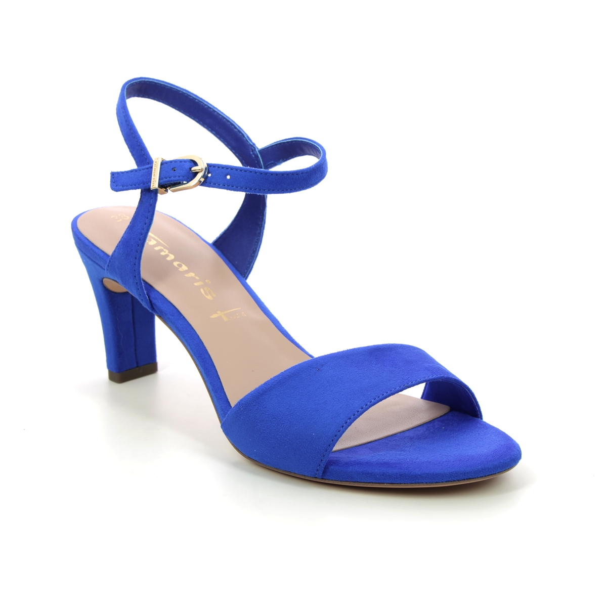 Tamaris Meliah Blue Womens Heeled Sandals 28028-42-187 in a Plain Textile in Size 39