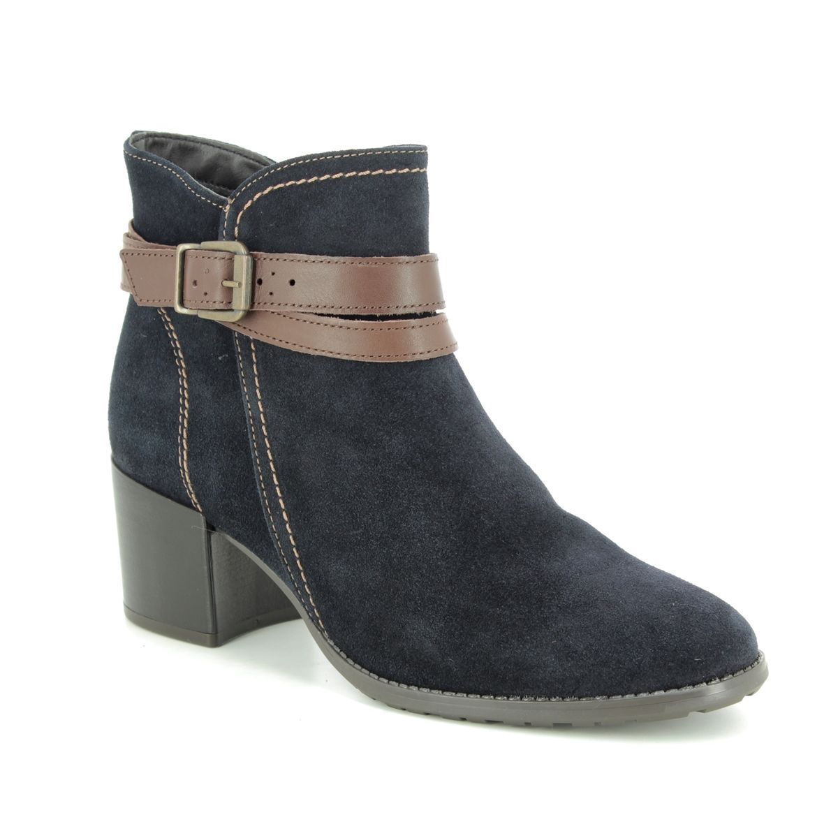 25059-23-831 Navy suede ankle boots