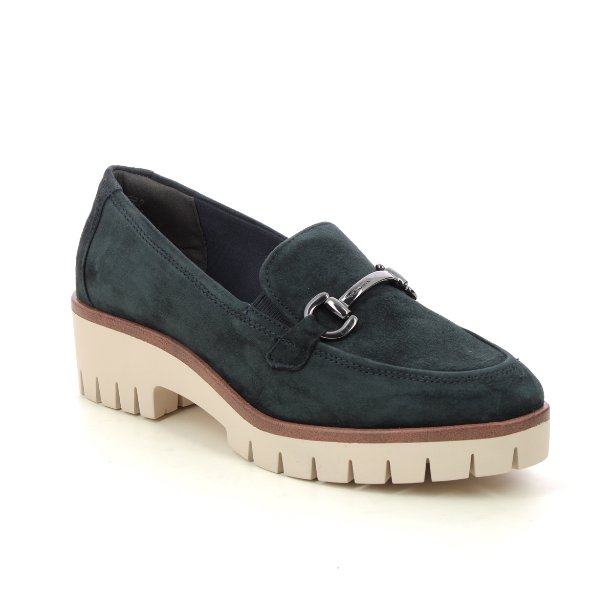 Tamaris Porsche Chunky Navy Nubuck Womens loafers 24419-42-805 in a Plain Leather in Size 41