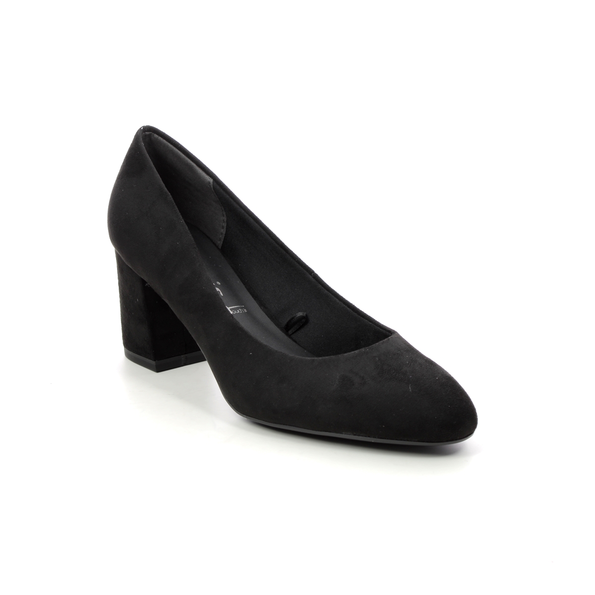 Tamaris Rosalyn Block Black Womens Court Shoes 22407-20-001 In Size 40 In Plain Black