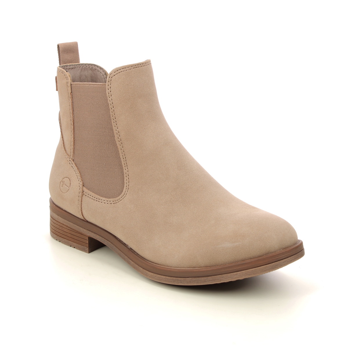 Tamaris Shaechel Taupe Womens Chelsea Boots 25312-41-310 In Size 40 In Plain Taupe