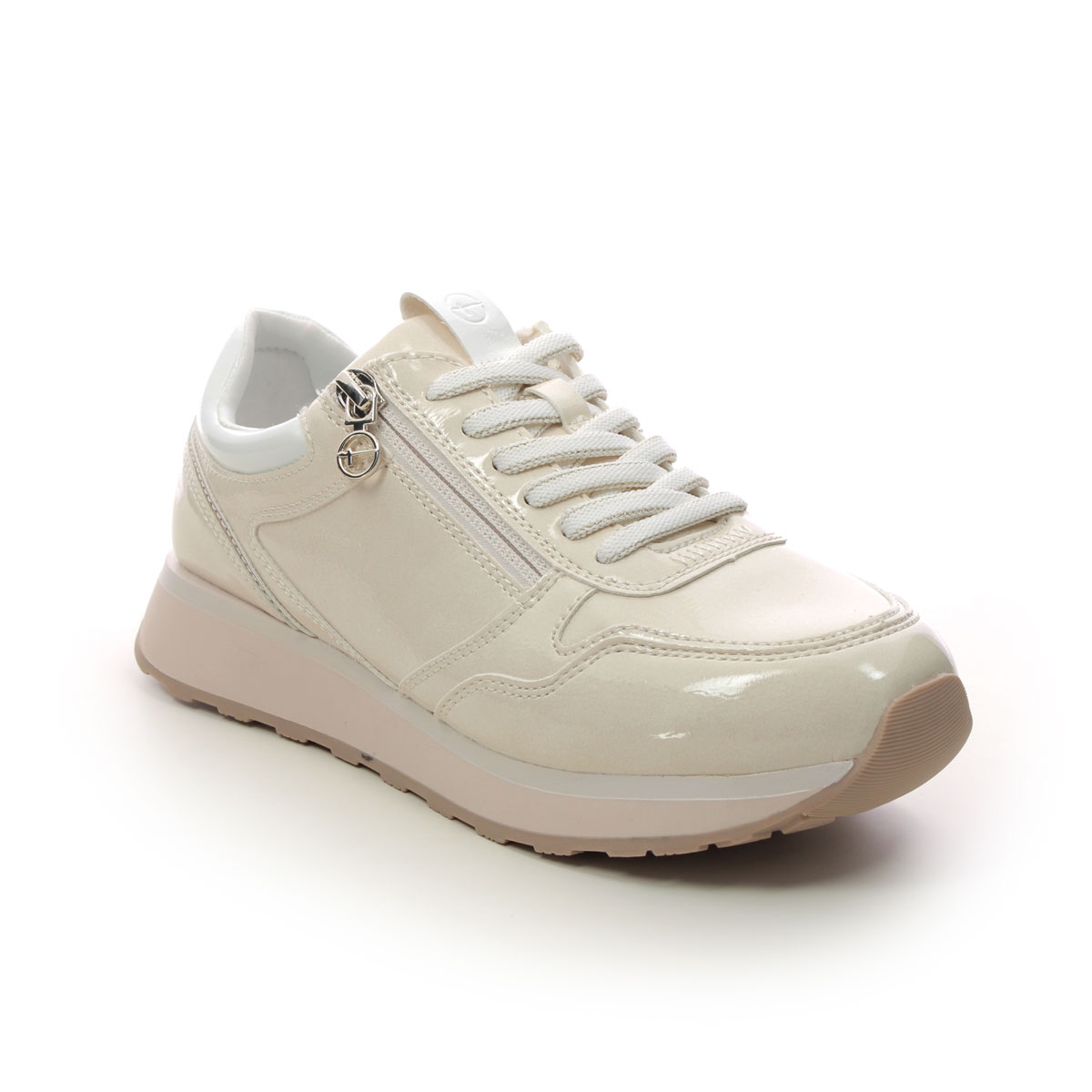 Tamaris Tajavapo Zip Off White Womens trainers 23603-41-432 in a Plain Man-made in Size 38