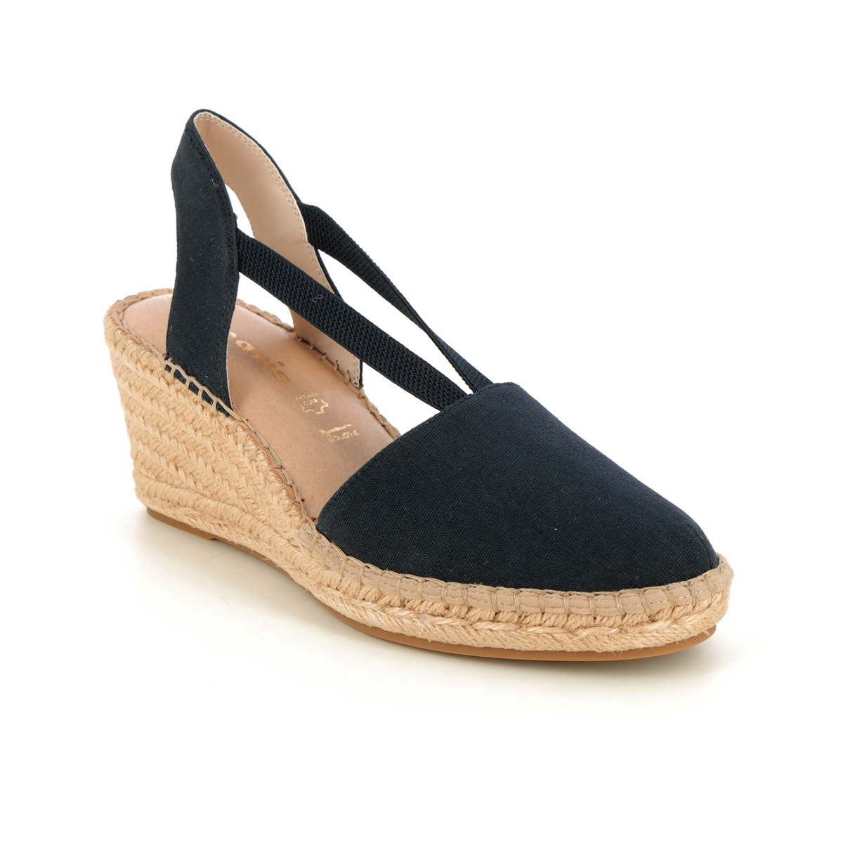 Tamaris Tremp Wedge Navy Womens Espadrilles 29603-20-805 in a Plain Textile in Size 38