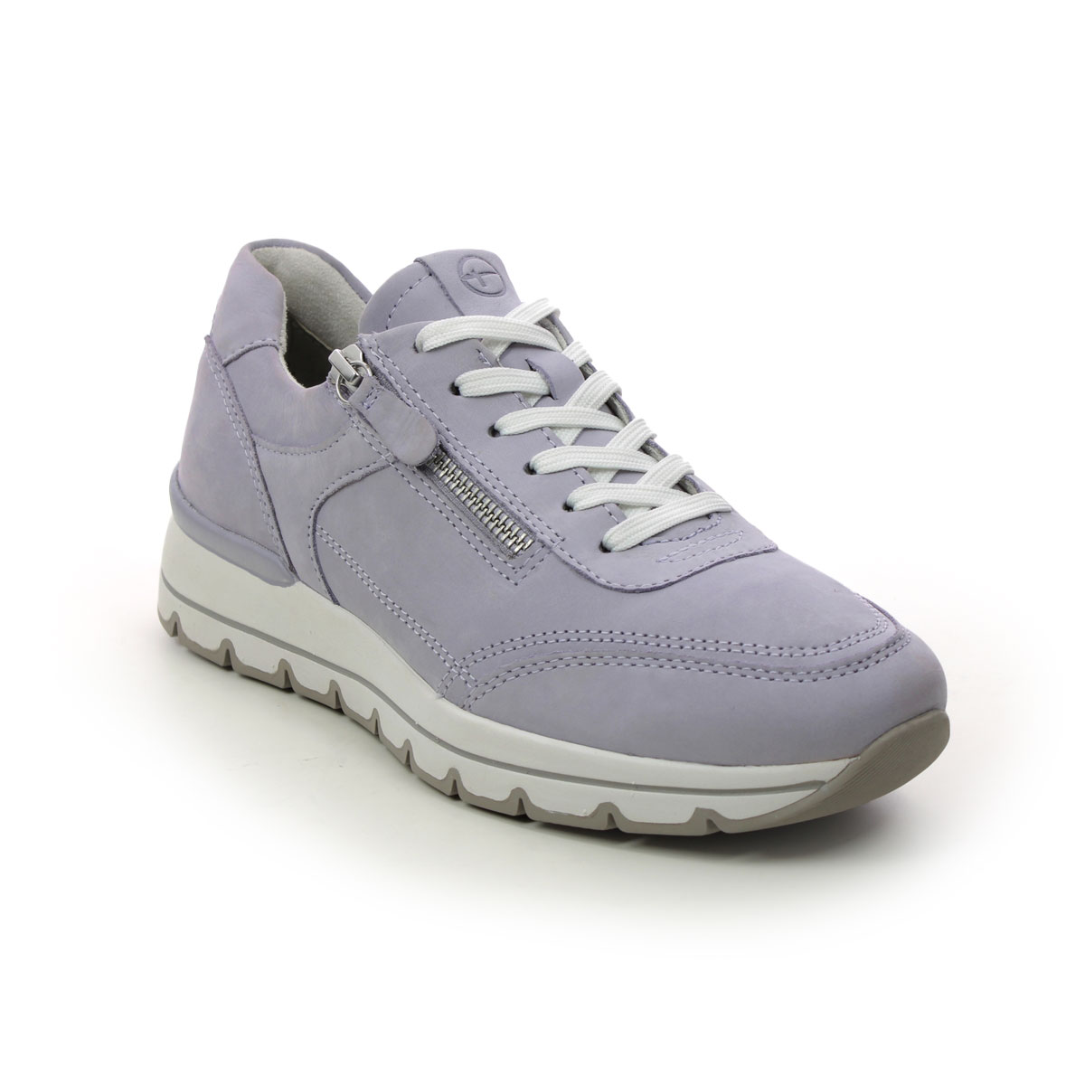 Tamaris Vinnie Zip Lilac Womens Trainers 23725-30-543 In Size 38 In Plain Lilac