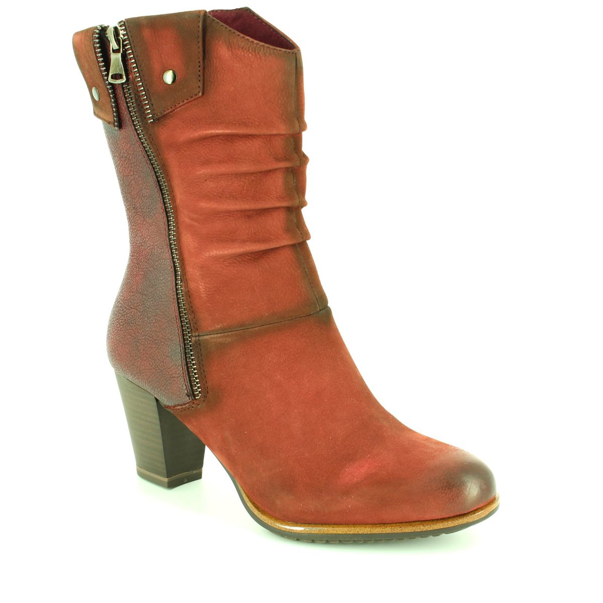 Tamaris Vista 25356-549 Dark Red ankle boots