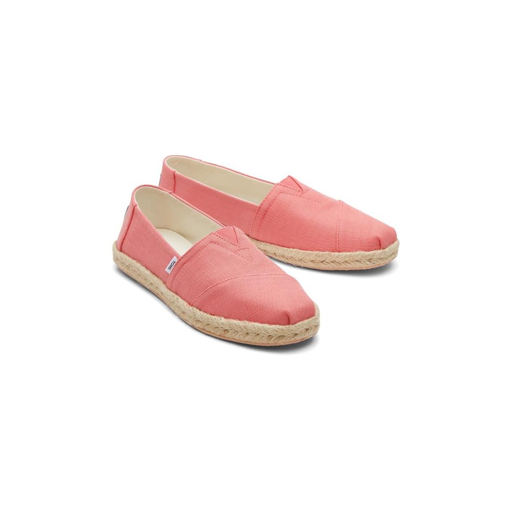 Toms Alpargata Rope Peach Womens Comfort Slip On Shoes 10019799 in a Plain  in Size 5