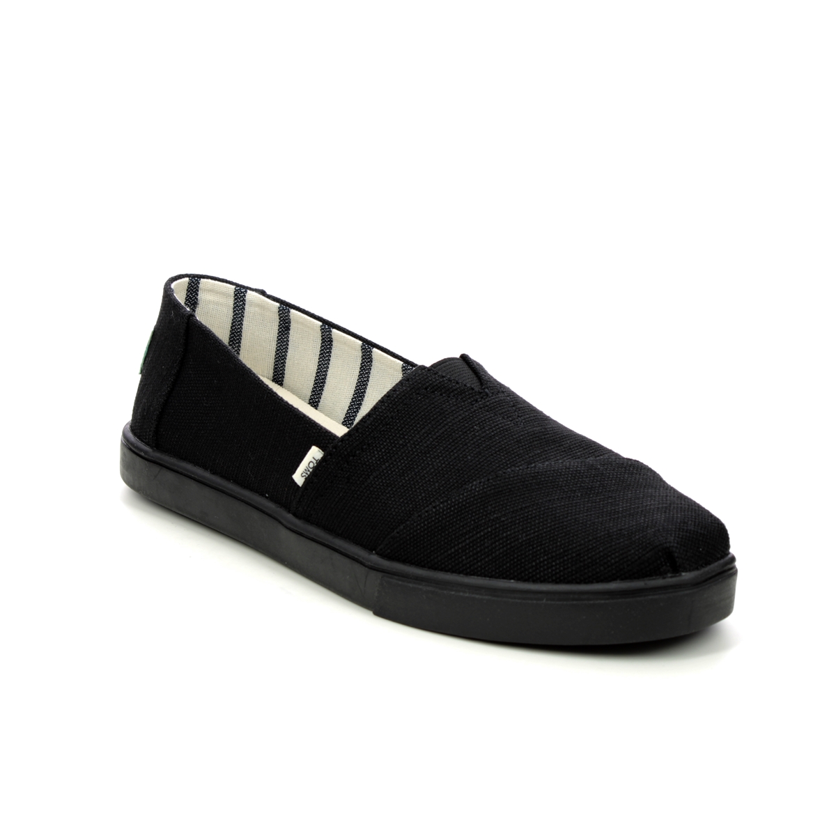 Toms Classic Cupsole Black Womens Espadrilles 10013510-30 in a Plain Canvas in Size 5