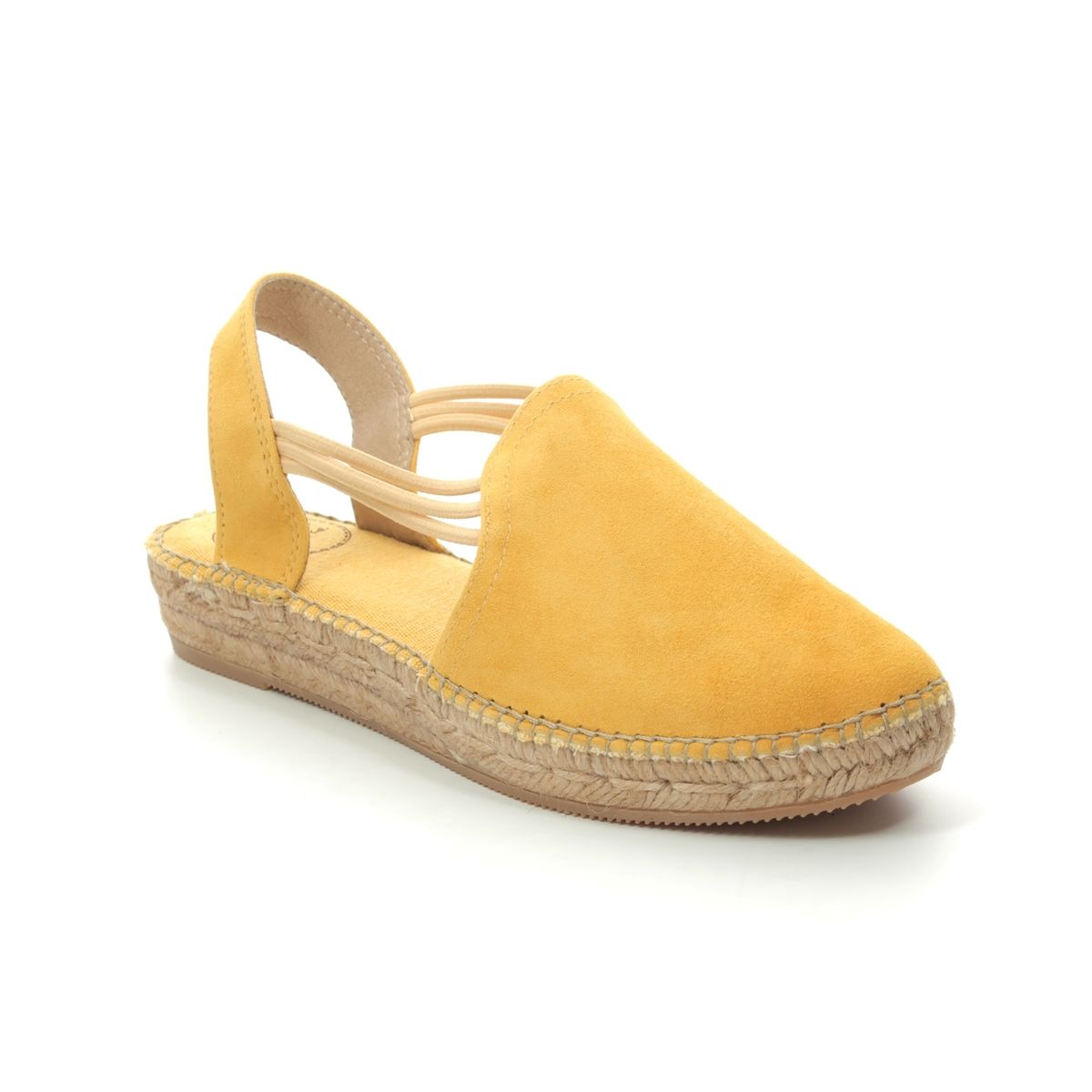 Toni Pons Nuria In Yellow Suede 0110-08 In Size 37 In Plain Yellow Suede
