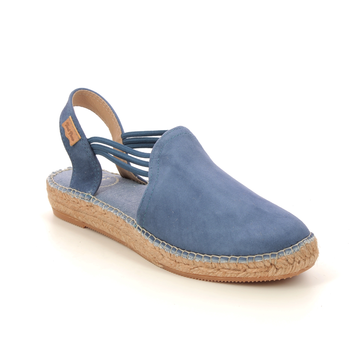 Toni Pons Nuria Denim Suede Womens Espadrilles 0110-73 in a Plain Leather in Size 40