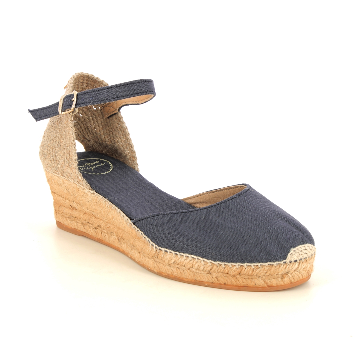 Toni Pons Romina 3 Caldes Navy Womens Espadrilles 4004-70 in a Plain Textile in Size 36