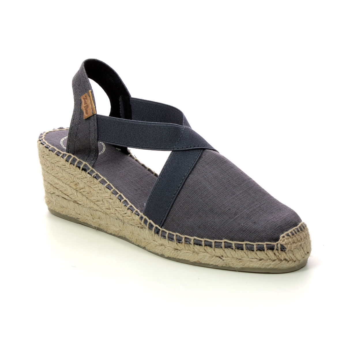 Toni Pons Ter Grey Womens Espadrilles 1003-00 in a Plain Canvas in Size 38
