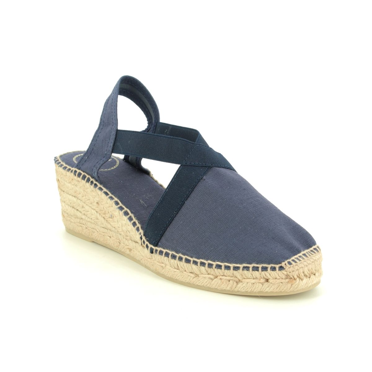 Toni Pons Ter Navy Womens Espadrilles 1003-70 in a Plain Textile in Size 41