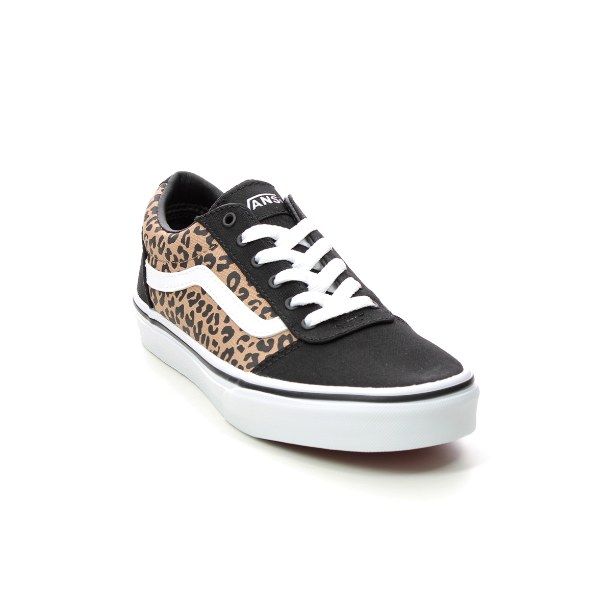 Vans Ward G Leopard print Kids girls trainers VN0A5KR7A-PX in a Plain Canvas in Size 3