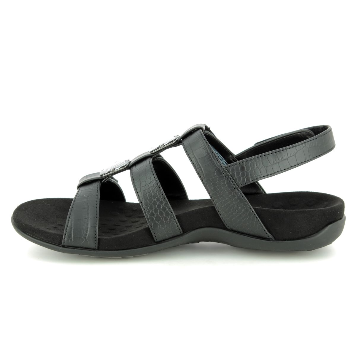 Vionic Rest Amber 2019-01 Black croc sandals