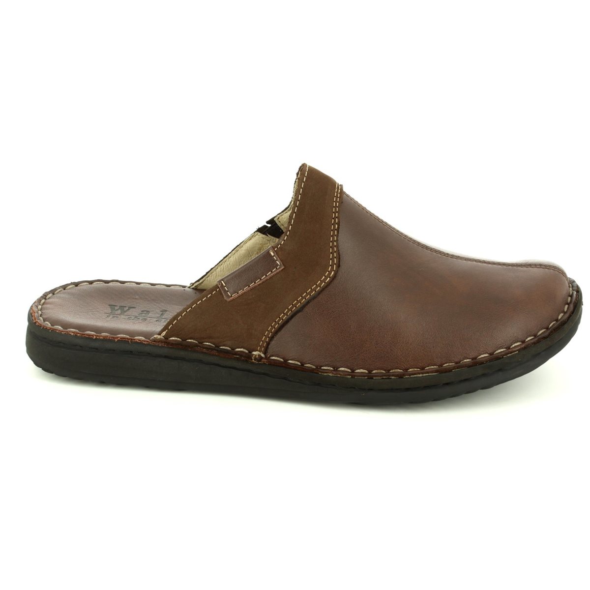 Walk in the City Leamu 230728800-22 Brown leather Mule Slippers